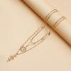 A52E Modern 4 Layer Necklace Featuring Snake Designs and Chokers Chain for Women