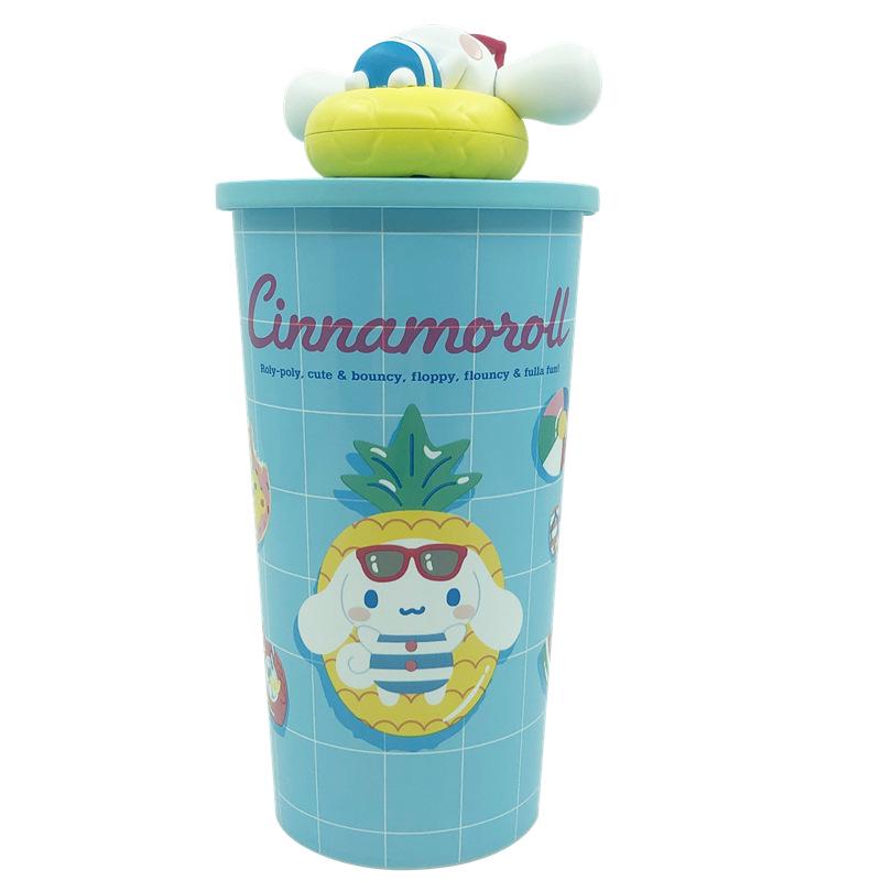 Sanrio Cinnamoroll Cute Straw Cup Tumbler Pendant, 625ml 625ml