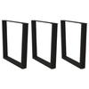 VidaXL Dining Table Legs V-Shape 3 Pieces Black 90 X (72-73,3) Cm Steel 4012668