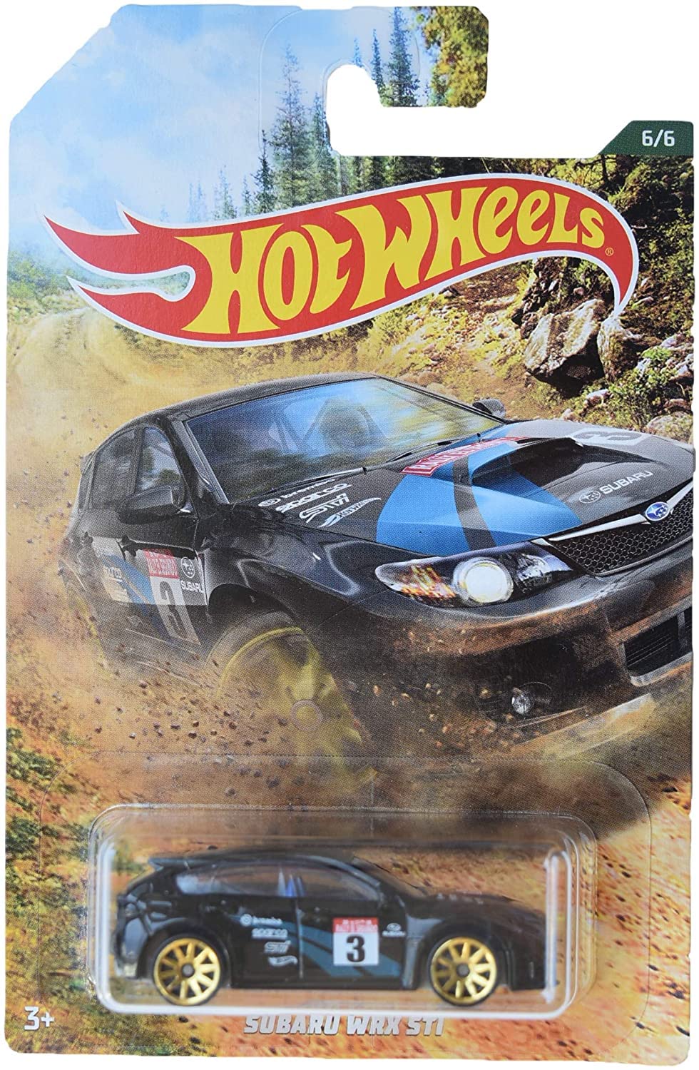 

HOT Wheels Scale Black Subaru WRX STI 164 6/6 чёрный