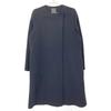 Theory 01-9309604 Navy cashmere blend double-face collarless coat coat P NavyUsed