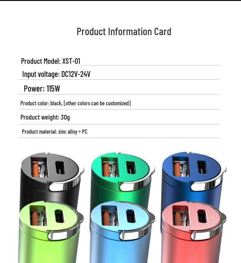 Super Fast Car Charger for Xiaomi, Huawei & Apple Phones - Concealed Cigarette Lighter Adapter