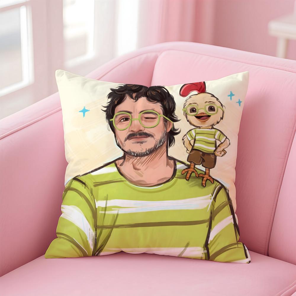 Hot Charismatic American Actor PPedro Pascal Cushion Cover Pillow Case Soft Skin Friendly Fabric Concealed Zipper