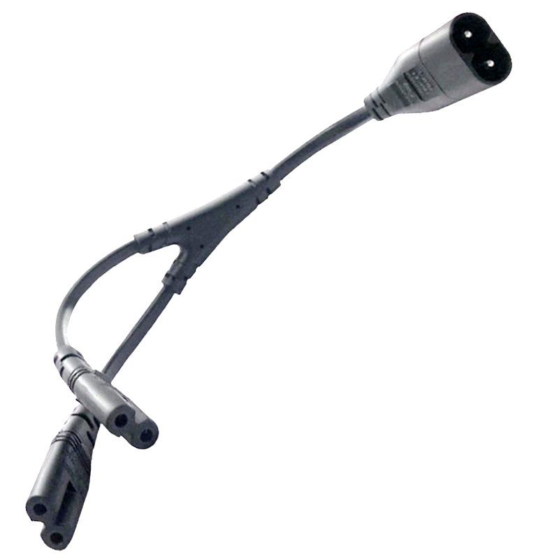 C14 to dual-C7/C8 power splitter cable for Figure-Eight connections.