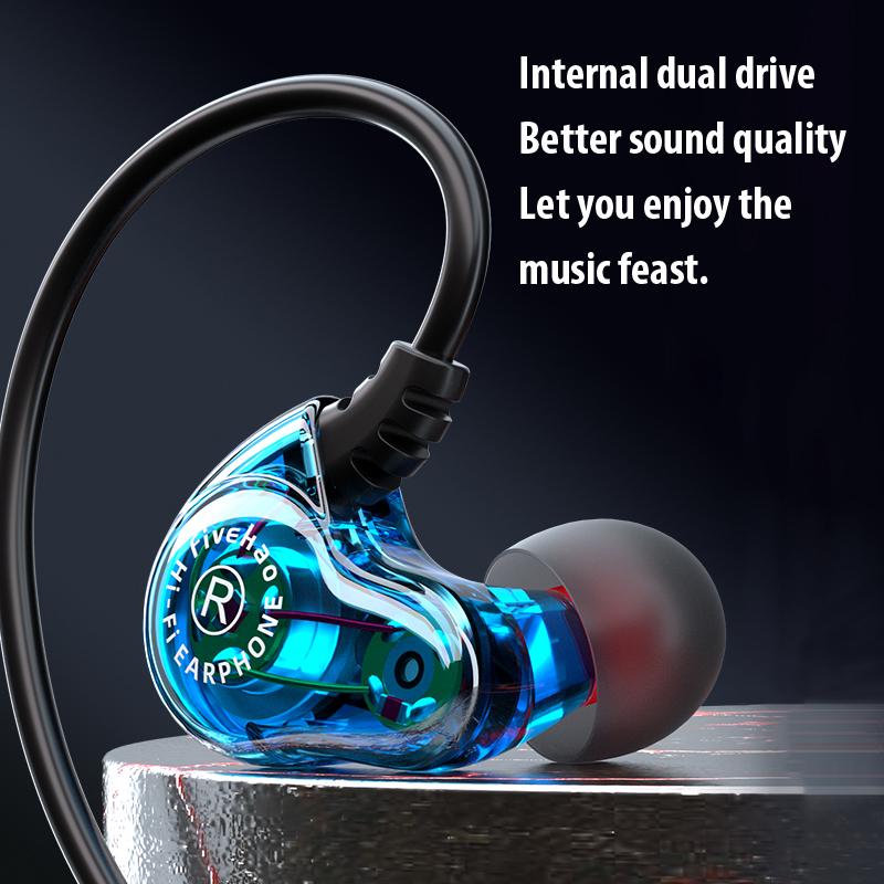 NEW Quad Core Earphones 9D Surround Sound Bass Type C&3.5mm In Ear Headphones Noise Reduction Earbuds Gaming Headset for Samsung