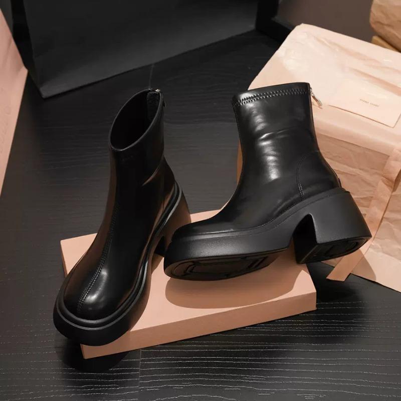 Fashion High Heels Women Ankle Boots Fad Winter New Trends Shoes for Woman 2025 Classical Dress Pumps Chunky Short Boots Snow Zapatillas