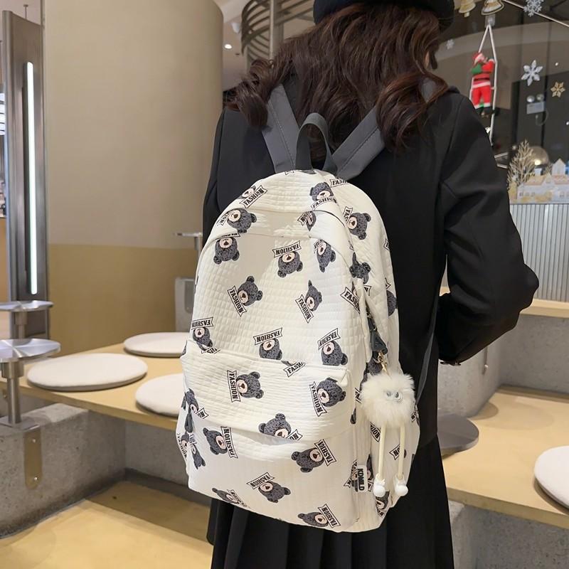 Batoh pro studenty středních škol a středních škol Velkokapacitní studentský batoh pro ženy s potiskem