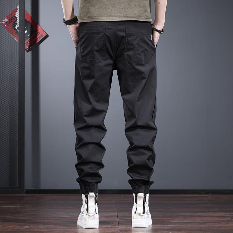 JieLeNuo Men's Summer Spliced Jogger Pants