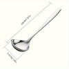 Household Kitchen Stainless Steel Soup Spoon with Long Handle for Dry Rice