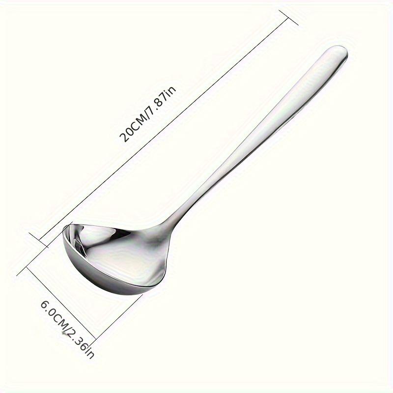 Household Kitchen Stainless Steel Soup Spoon with Long Handle for Dry Rice