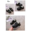 Spring and Autumn New Casual Lace-up Black Boy Leather Shoes Hollowed Out Feet Breathable British Korean Version of Small Children's Shoes