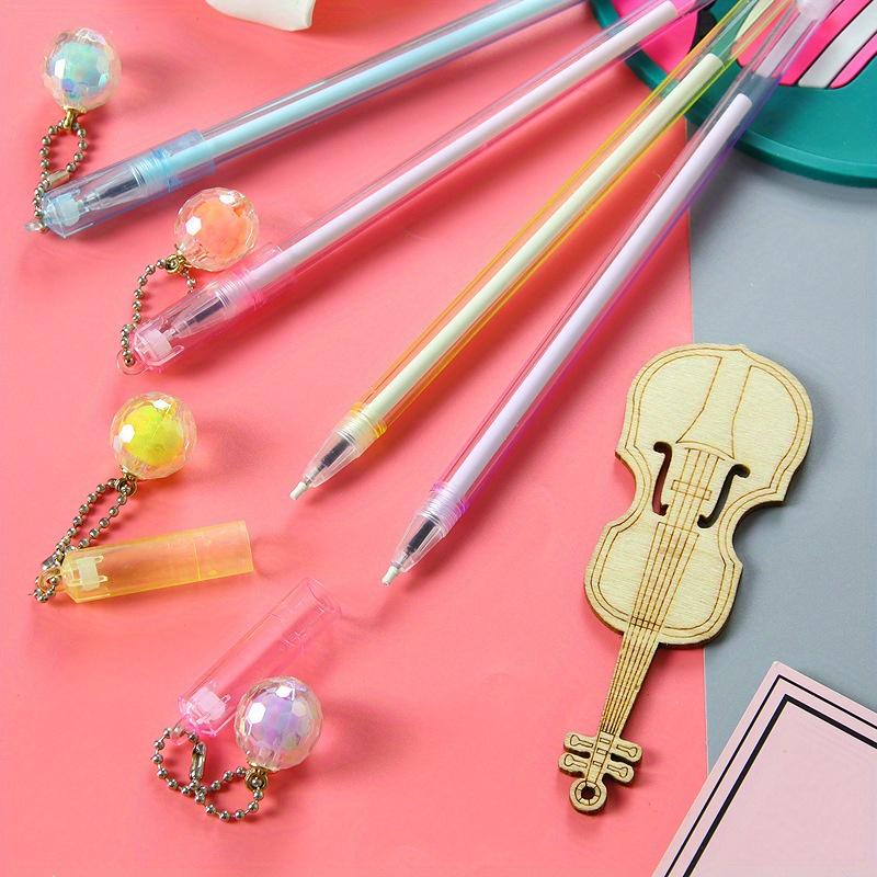 School season 10pcs 0.5mm creative universe ball lamp pendant pen high-value pendant gel pen small fresh stationery exam black water pen
