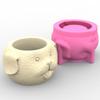 Durable 3D Silicone Mold Silicone Casting Mould Cute Dog Shape Silicone Craft Molds for Making Concrete Resin Flowerpot