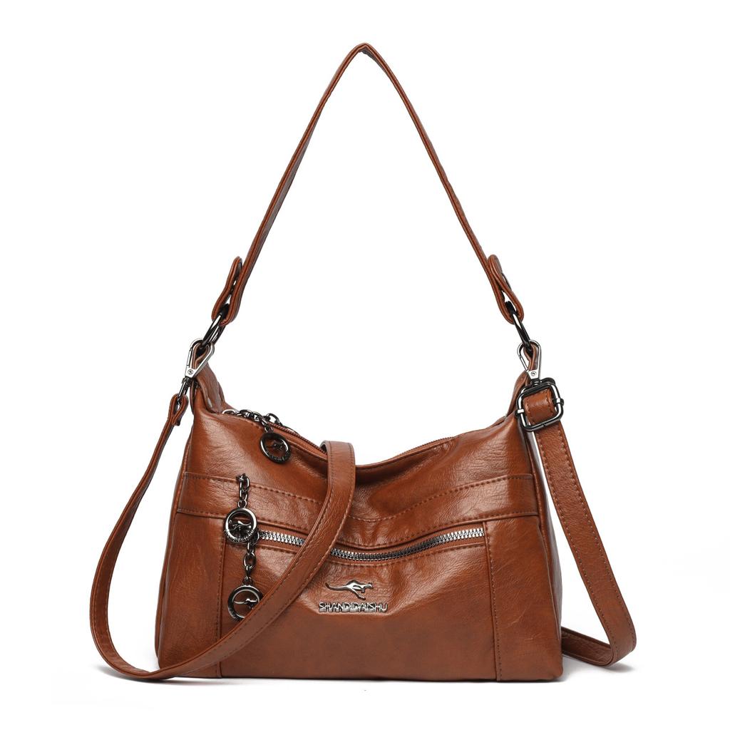 Hot-selling soft leather women's bags New simple and large-capacity messenger bags Temperament versatile shoulder women's bags