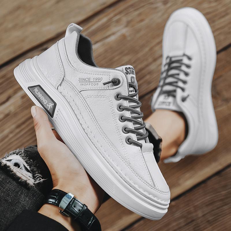 Spring 22 new low-top flat baseplate shoes student casual leather sports little white tide shoes