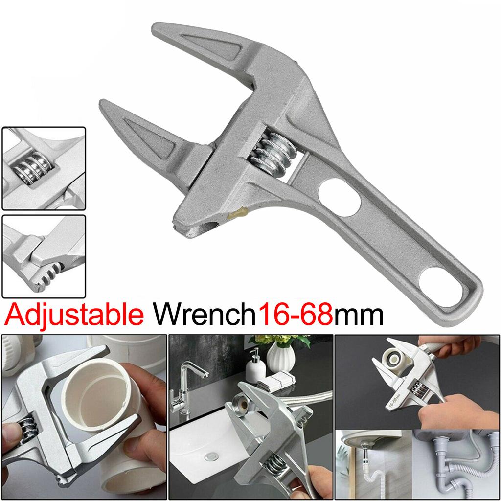 Adjustable Spanner Dismounting Short Handle 16-68MM Aluminium Alloy Useful