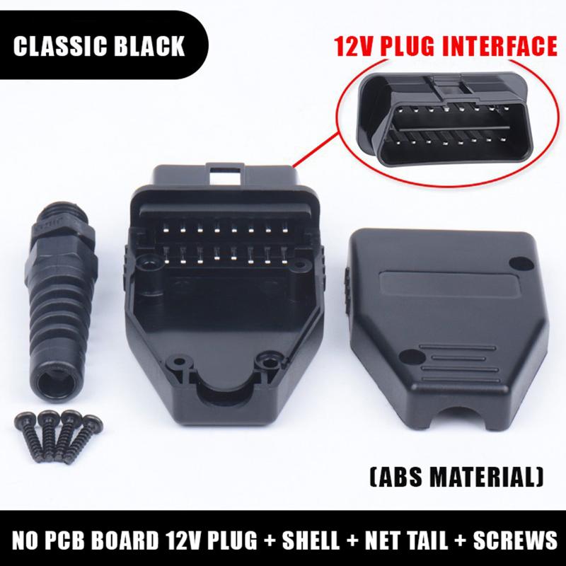 1 Set OBD Male Plug OBD2 16Pin Connector OBD II Adaptor OBDII Connector J1962 OBD2 Connector