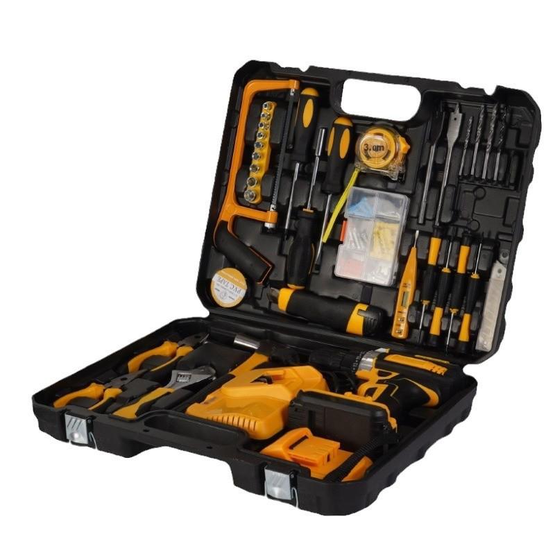 Multi-Function Household Hardware Toolkit with Power and Manual Tools