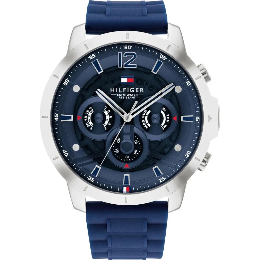 Tommy Hilfiger Historical Collection Blue Dial Blue Silicone Men s Quartz Watch 1710489 синий