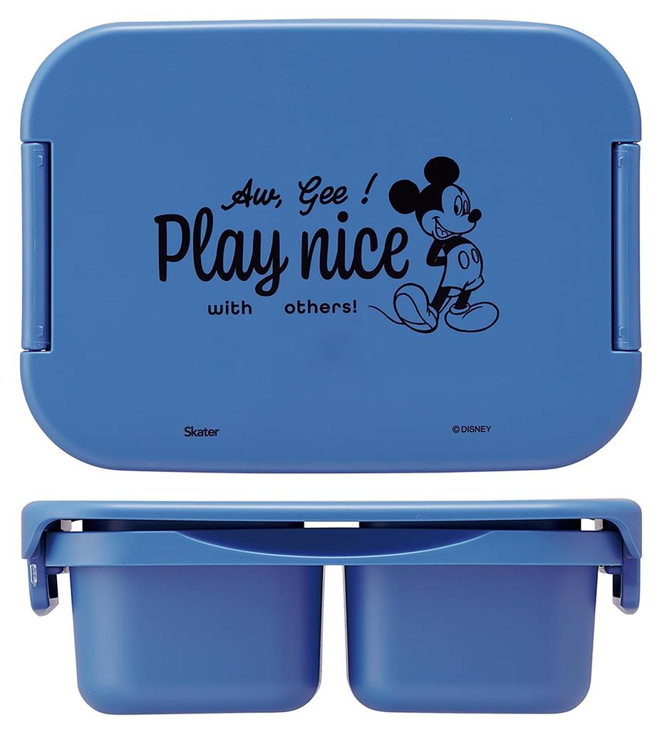 Skater Bento Separate Tight Lunch 1 Dishwasher Microwave Made in Mickey Box, Antibacterial, Type, Box, Tier, 500ml, Safe, Safe, Japan, Disney, Mouse,