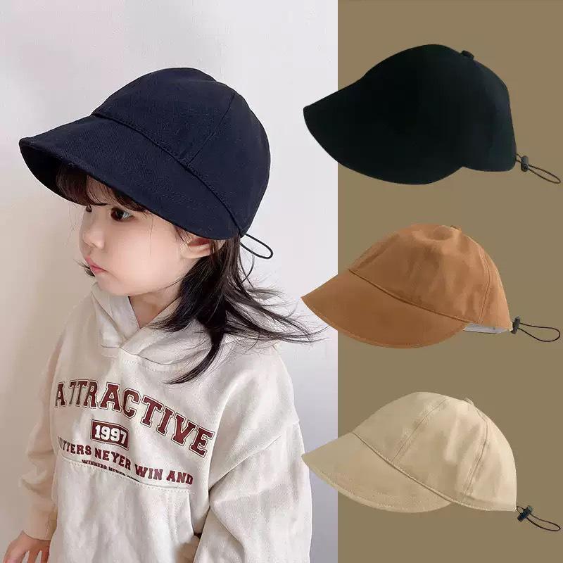 Kids' Spring/Autumn Baseball Cap, Infant Flat Cap, Sun Protection Bucket Hat for Boys & Girls