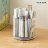 Rotating Transparent Student Desktop Storage Box, Creative High-value Stationery Storage Pen Holder
