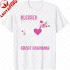 Blessed To Be Called Mom Grandma  Great Grandma TShirt Womens  Mens Retro Graphic Tee with Floral Lettering Clothes