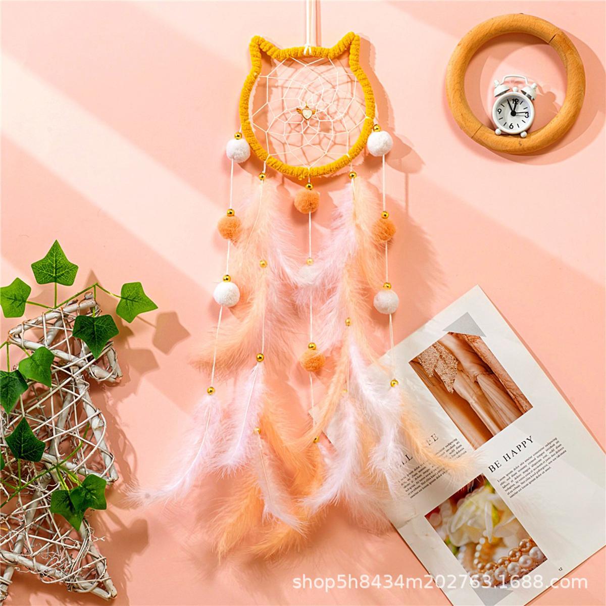 

Boho Macaron Energy Catcher - Dreamcatcher Wind Chime for Bedroom, Gentle Bell Sound Decor