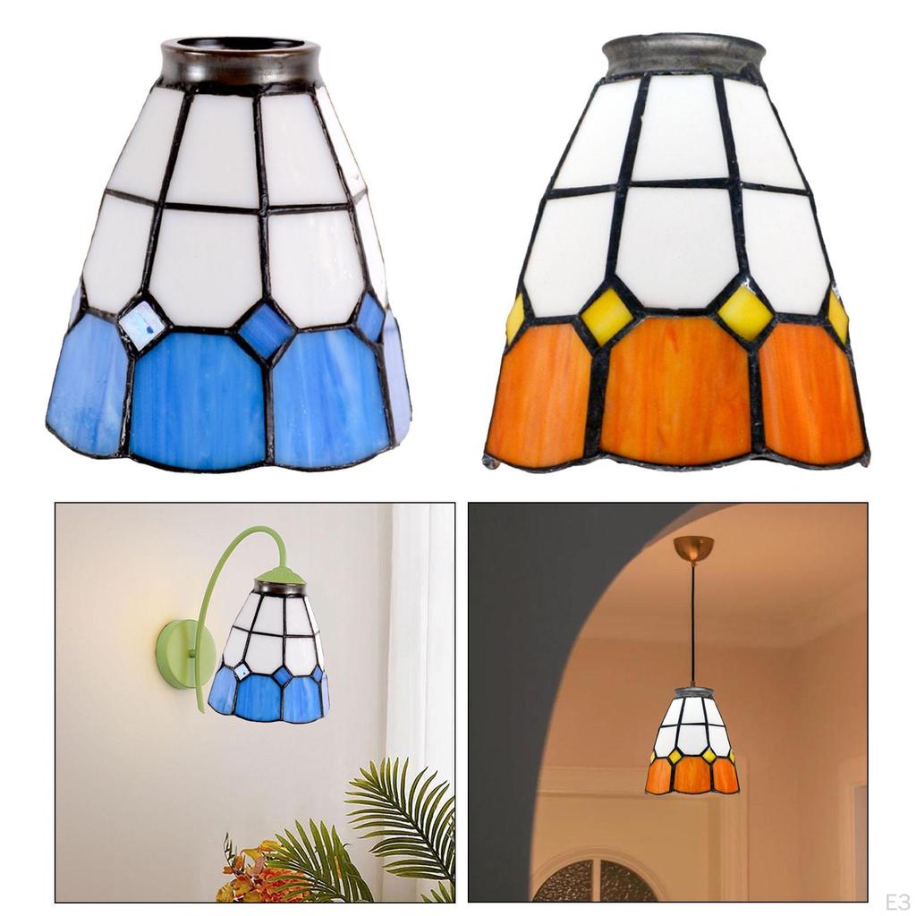 5in Diameter Glass Lamp Shade for E27 Sockets Loop Wall Sconces In Kitchen Corridor Bedroom Bar