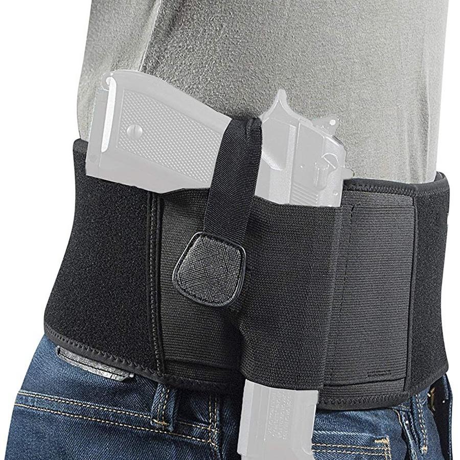 Waist Band Belt for Outdoor Hunting Fitness Defense Use Tactical Belly Gun  Holster Portable Hidden Phone Bag Concealed Carry