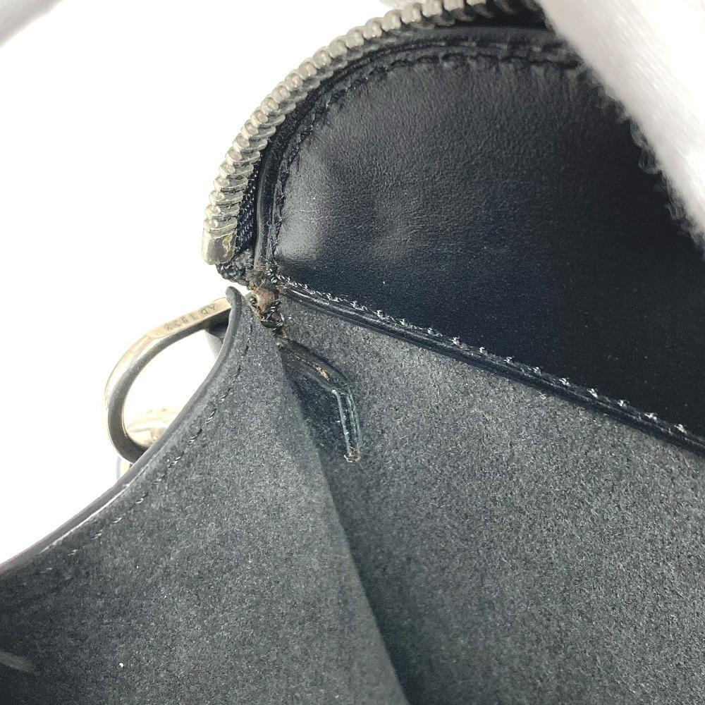 Dunhill D logo with Strap Cluch Bag Clutch bag Leather Black/Blue x White