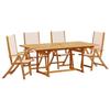 VidaXL Ensemble à manger de jardin 5pcs bois d'acacia solide textilène, ensemble à manger d'extérieur, meuble de salle à 3279274