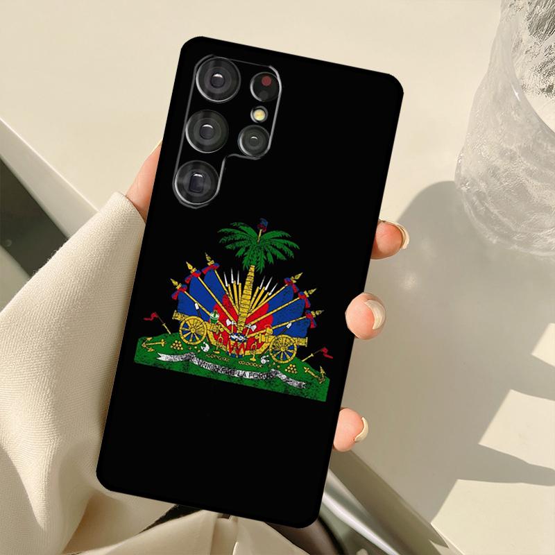 Haiti Haitian Flag Case For Samsung Galaxy S24 Ultra S21 S22 S23 S25 Ultra S9 S10 Plus S20 FE S23 FE Back Cover