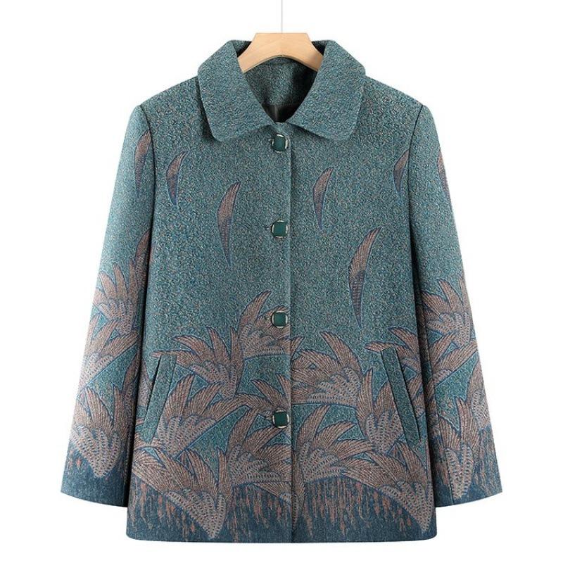 

Упакуйте новые пальто, осеннюю одежду, шерстяные топы с лацканами, одежду для женщин 5XL [recommended 150-80kg] синий