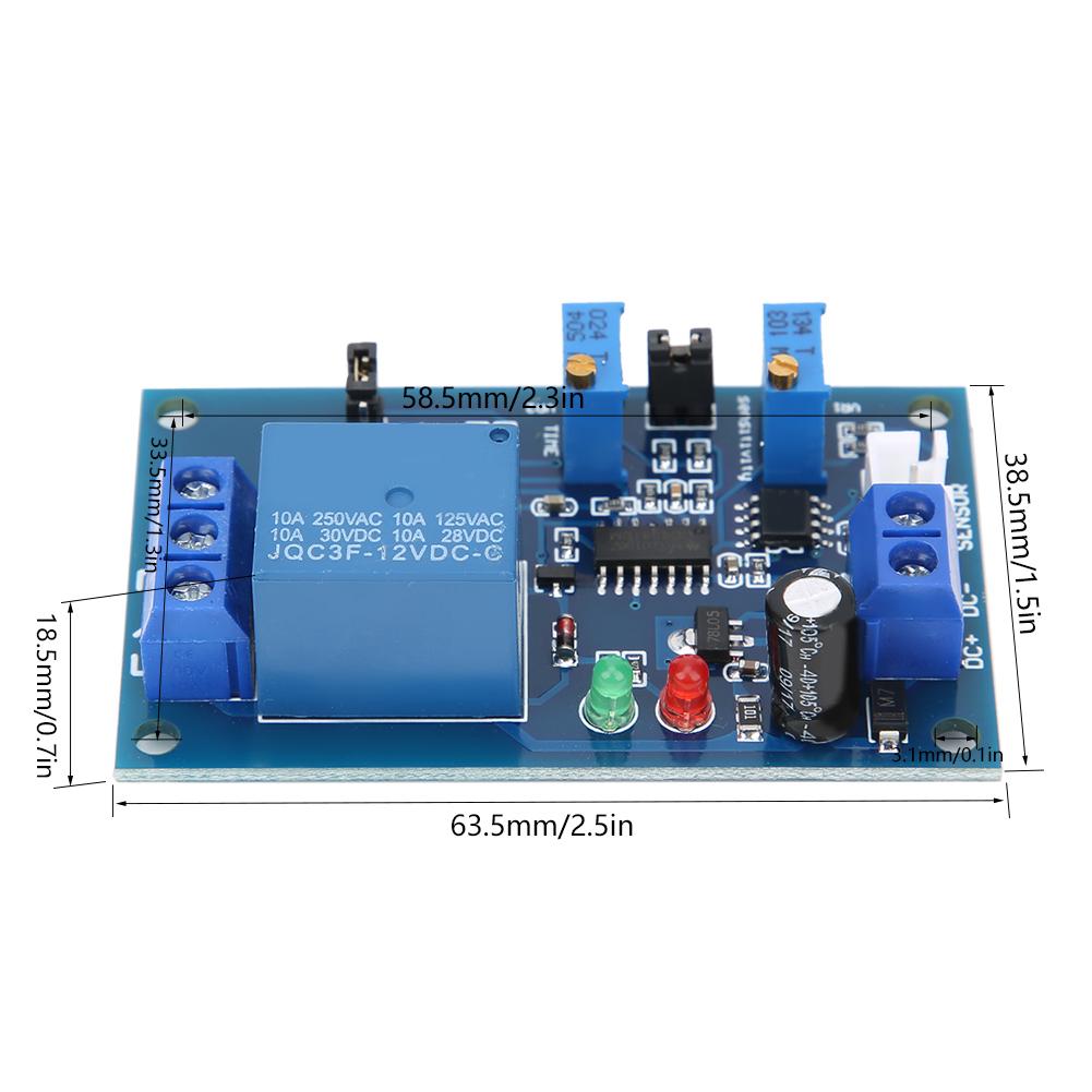 XHM131 Photosensitive Relay Module No Light Induction Light  Controlled Delay Adjustable Switch 12V Brightness Sensor Relay Modu