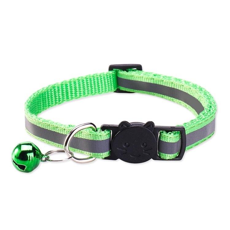 Cat Collar with Bell Cats Necklace Kitten Collar Breakaway  Collar Anti-strangling Armrests for Cat Necklace Pet Strap MBO02