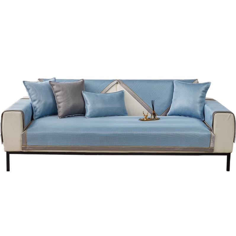 Summer Ice Silk Sofa Cushion  Mat Sofa Cover Washable Machine Washable Ice Rattan Sofa Towel Sofa Cool Cushion