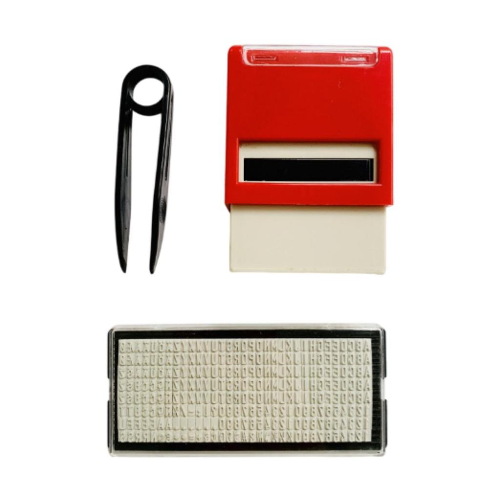 Self Inking Stamp Set Stationary Alphabet Number Removable Professional Portable Mini Printing Stamp DIY Stamp Kit for Office