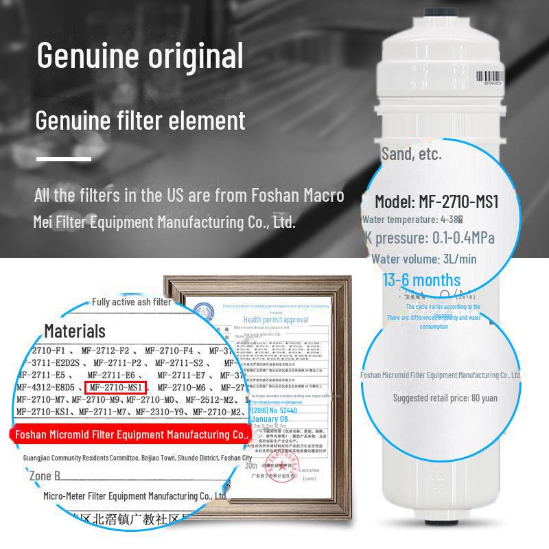 Macro M6 Water Purifier: PP Cotton, Carbon, and RO Membrane Universal Quick-Connect Filter Set