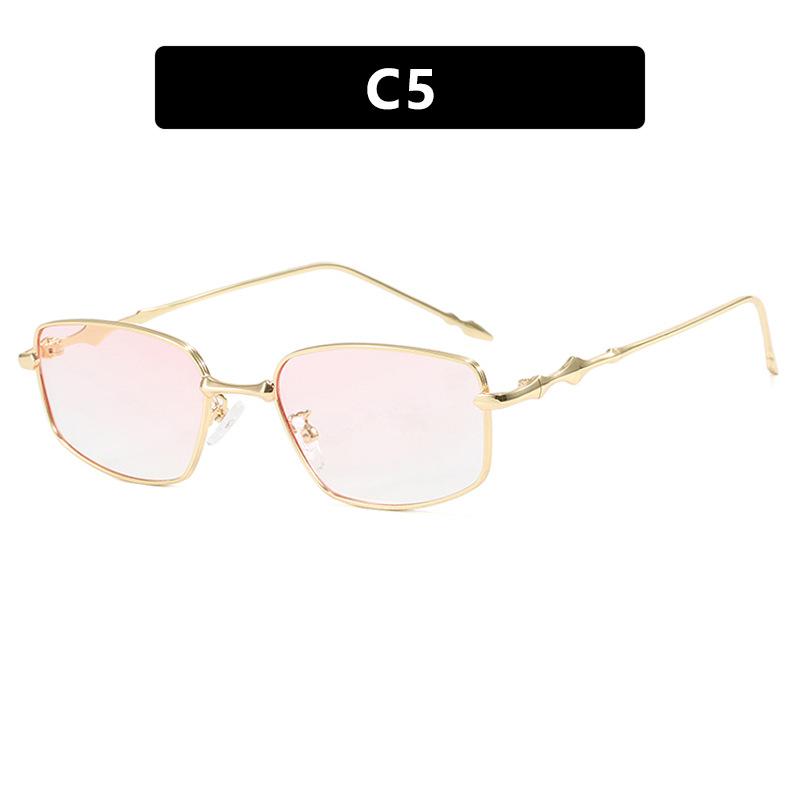 New Irregular Square Sunglasses for Men Women Fashion Small Metal Frame Sun Glasses Vintage Eyeglasses