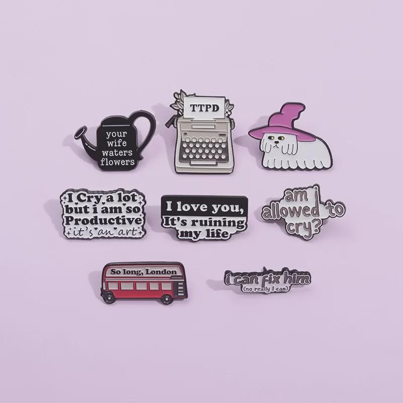 Χαριτωμένη Καρφίτσα με Αποφθέγματα Κινουμένων Σχεδίων: Μεταλλικό Καρφιτσάκι από Κράμα για Σακίδια Πλάτης