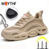 Fashion Work Sneakers Steel Toe Shoes Safety Boots Protection Shoes Puncture-Proof Indestructible Shoes Lightweight Comfort