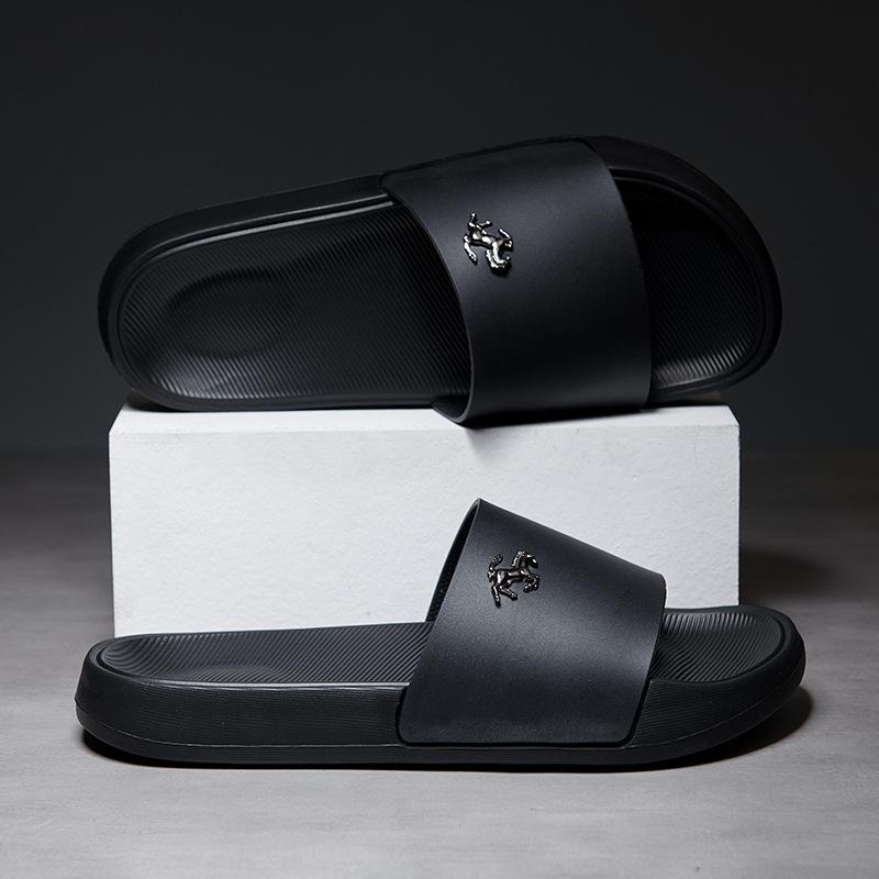 Summer Men's Slippers Flat Slip On Open Toe Casual Slippers Home Mute Slides Outdoor Beach Sandal Shoes for Men Sandalias Hombre