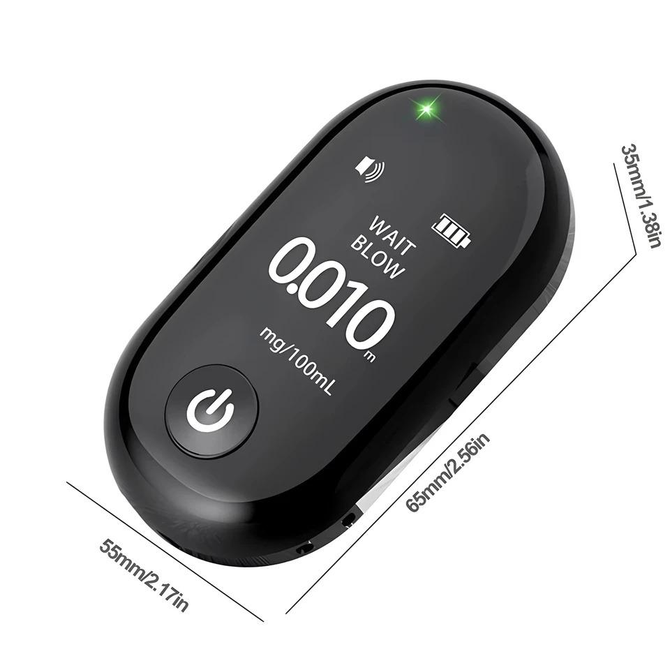 

НОВЫЙ Мини алкотестер профессиональный алкометр USB перезаряжаемый тестер алкоголя в выдыхаемом воздухе с большой емкостью аккумулятора