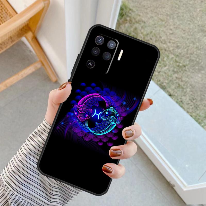Zodiac Signs Case For Oppo A76 A16 A96 A17 A18 A60 A80 A40 A38 A58 A78 A98 A94 A74 A54 A15 A57 A77 A5 Pro