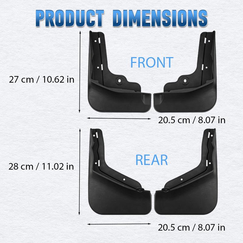 For BYD Sea Lion 7 2024-2025 Fender Mud Flaps Front and Rear Mudguards Black Mud Guards Car Anti-Sand Guard Protector