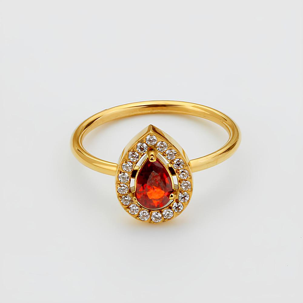 Luxury French Design Heart Rings With AAA+ Cubic Zirconia Elegant 18K Gold Plated Stainless Steel Jewelry Gift Not Fade