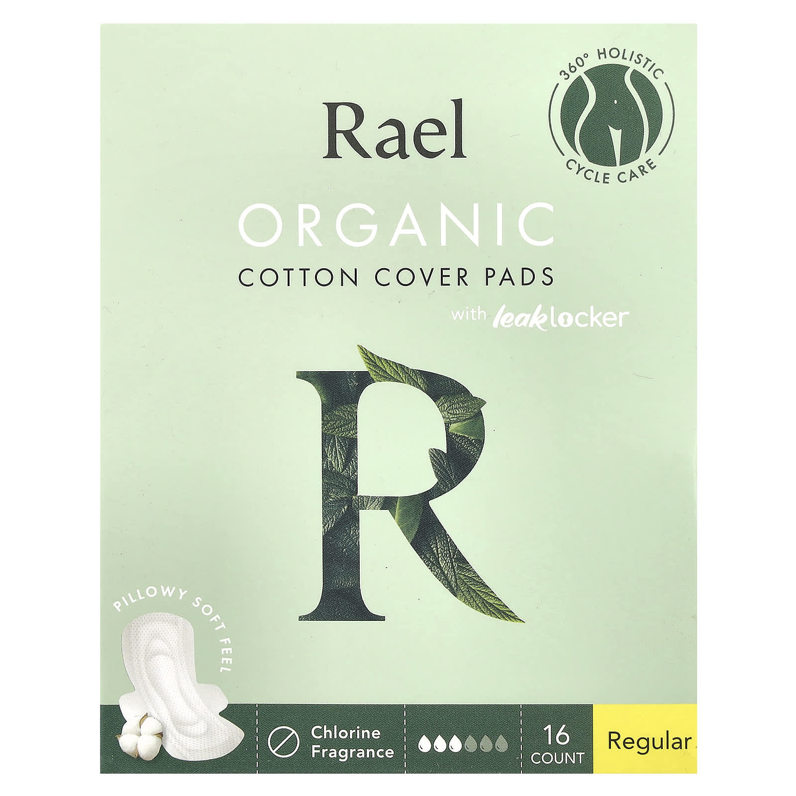 

Organic Cotton Cover Pads, Regular, 14 Pack