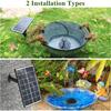 New 2025 Year Model Solar Fountain Pump Improved Glass Solar Panel with 5 Spare Nozzles Garden Bird Shower Waterfall 3.5W