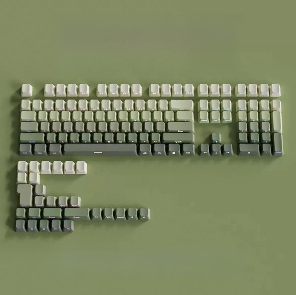 2025 Good Gradient Keycaps Side Printed Shine Through PBT Double Shot OEM Profile for MX Switches Gaming Keyboard 130+key Caps